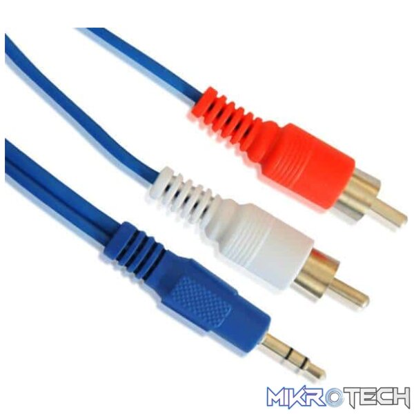3.5mm Aux Audio Jack Male to Male RCA 3.0m Cable - AR103 - Image 2